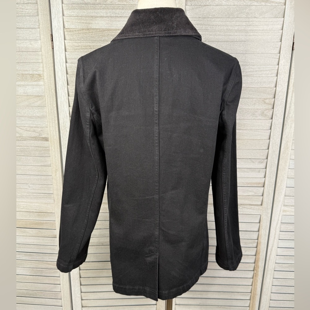 RALPH LAUREN Women's Double Breasted Black Denim Pea Coat-10 - Picture 4 of 5
